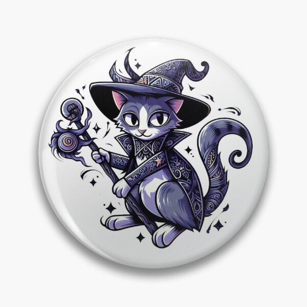 Item preview, Cute wizard cat sticker designed and sold by insertbreak.