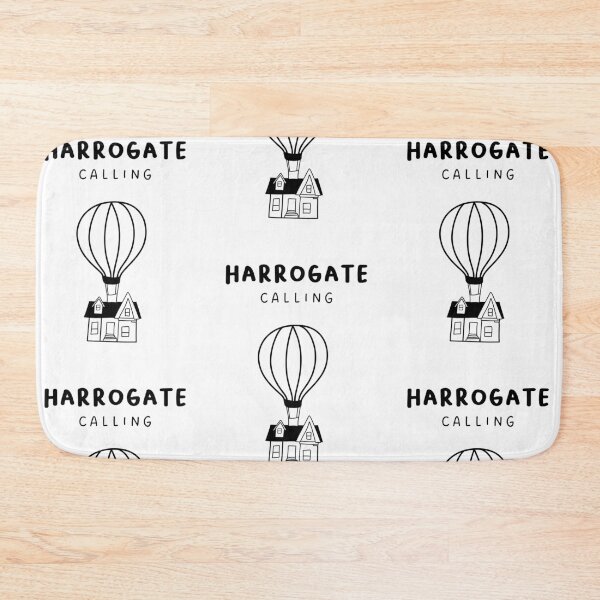 Item preview, Harrogate Calling - Fun Hot Air Balloon and House Drawing | City in England / UK designed and sold by RM-Journey.