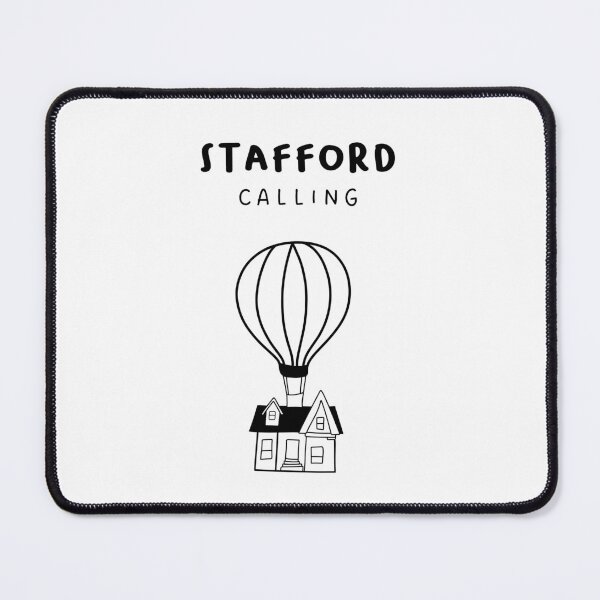 Item preview, Stafford Calling - Fun Hot Air Balloon and House Drawing | City in England / UK designed and sold by RM-Journey.