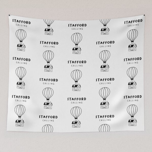Item preview, Stafford Calling - Fun Hot Air Balloon and House Drawing | City in England / UK designed and sold by RM-Journey.