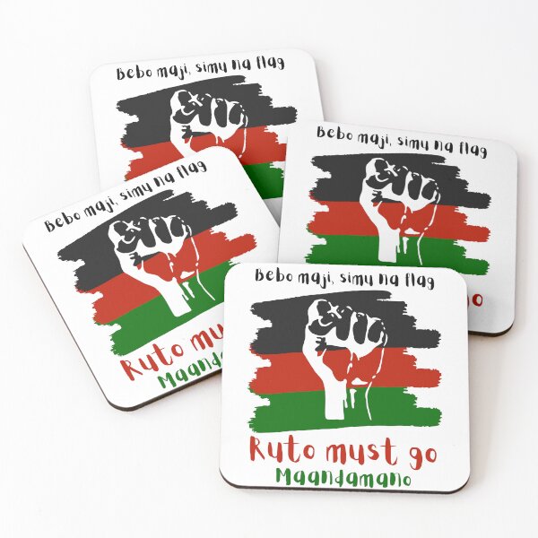 Item preview, Bebo maji, simu na flag. Ruto must go Maandamano. Kenya Protest designed and sold by Rebel-Design.