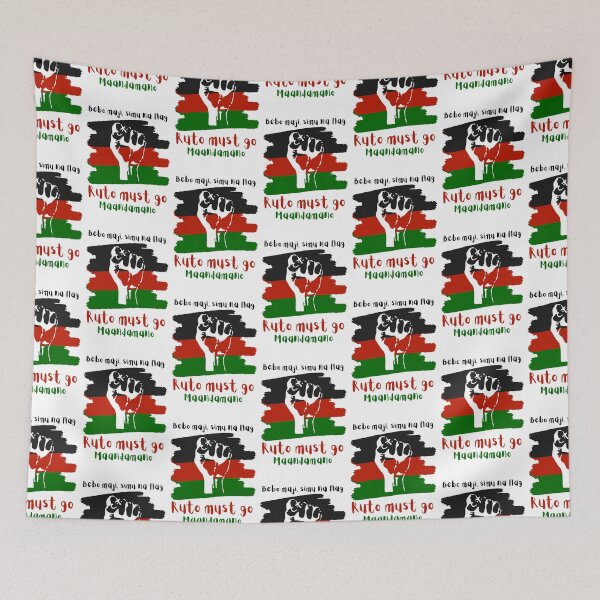 Item preview, Bebo maji, simu na flag. Ruto must go Maandamano. Kenya Protest designed and sold by Rebel-Design.