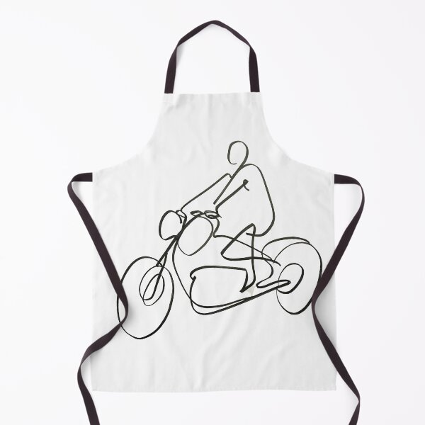 Artikelvorschau, Minimalistische Strichzeichnung eines Motorradfahrers – elegantes und modernes Design entworfen und verkauft von OzzFrequency.
