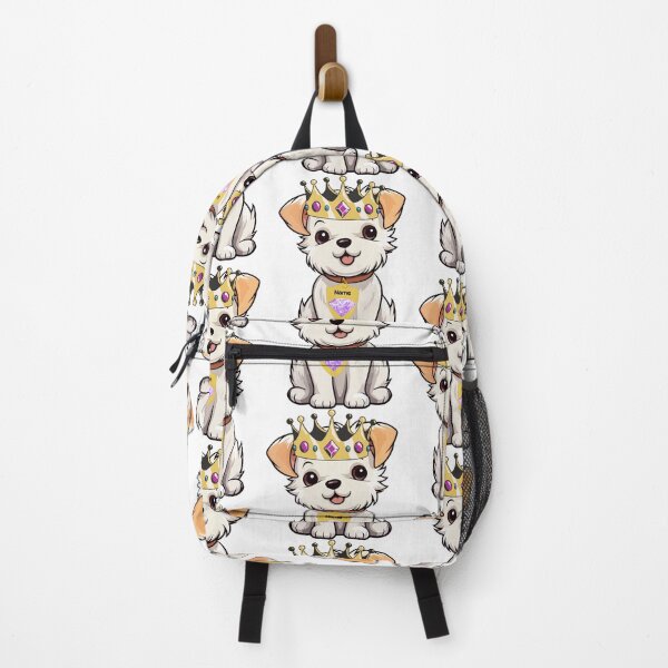 Item preview, cute dog with crown and diamonds designed and sold by Rainbow Paws Garden.