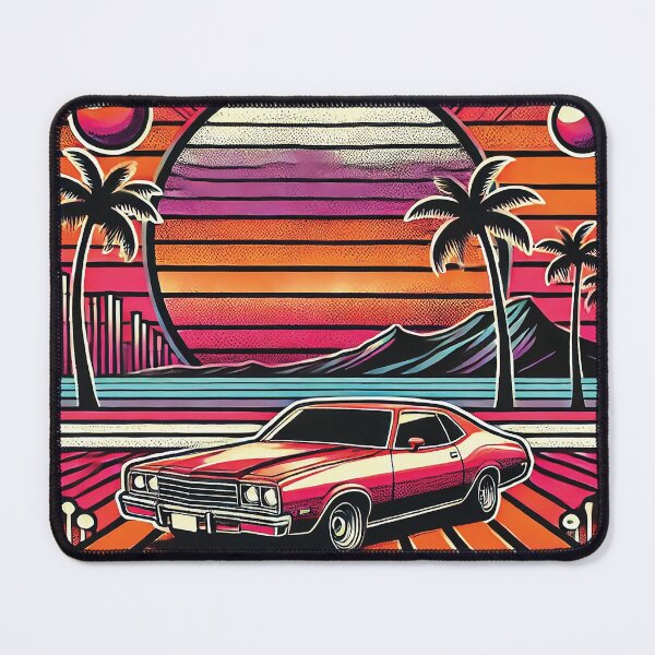 Item preview, Retro Sunset Classic Car Design designed and sold by Gold Turtle  Lina.