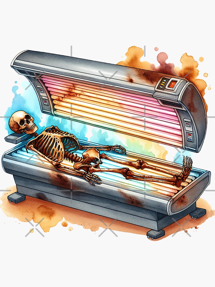 Thumbnail 3 von 3, Sticker, Solarium Skelett designt und verkauft von Kobeko.