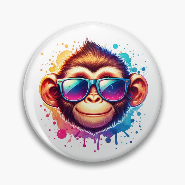 Item preview, Cool monkey with colors designed and sold by SekoOne.