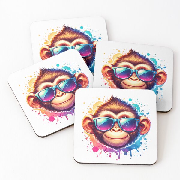 Item preview, Cool monkey with colors designed and sold by SekoOne.