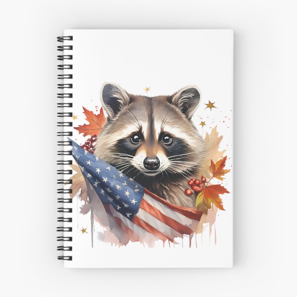 Item preview, American raccoon, USA, state flag, patriotic designed and sold by Eamornia.