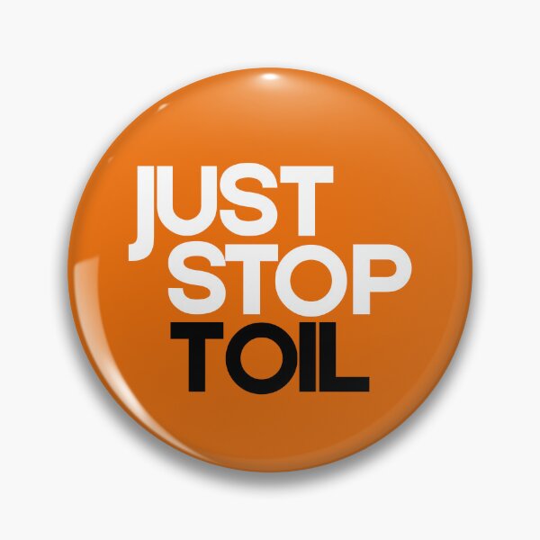 Item preview, Just Stop Toil for orange background designed and sold by YogaZesty.