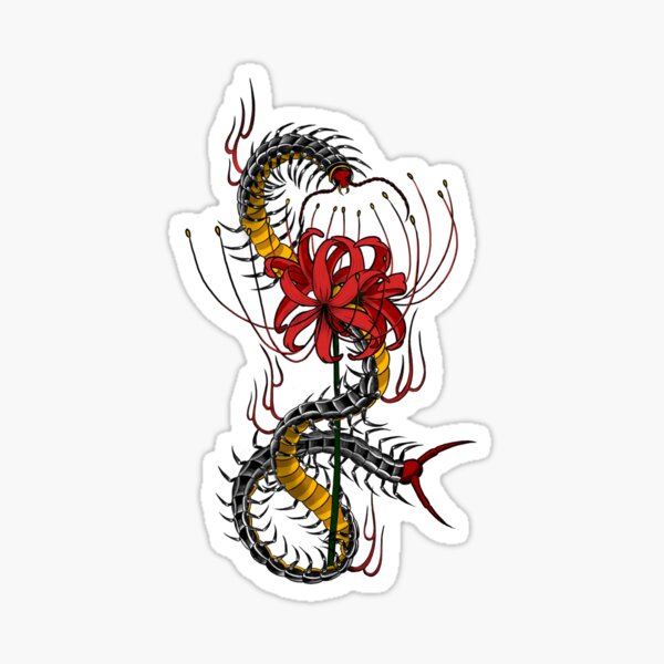 Item preview, Centipede and Lycoris Radiata designed and sold by insidelukeshead.