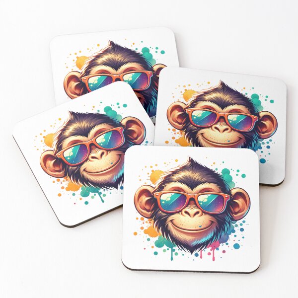Item preview, Cool monkey with sunglasses designed and sold by SekoOne.