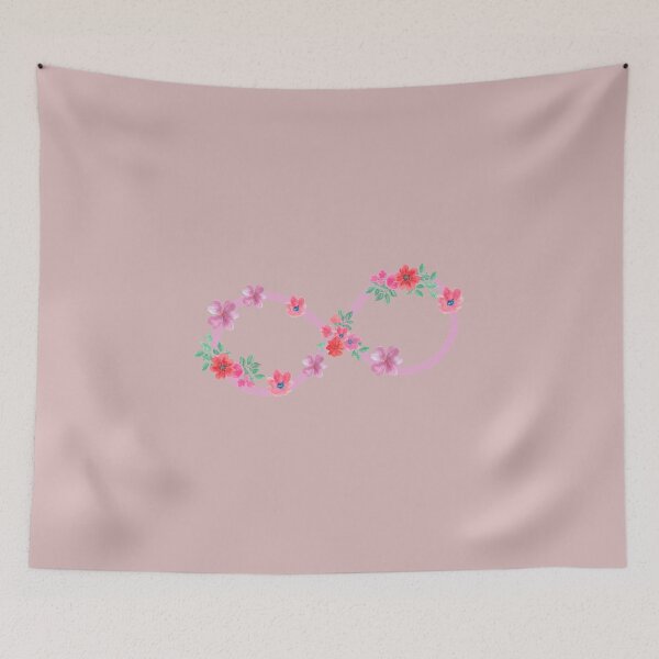 Item preview, Floral infinity pink background designed and sold by AnahisRose.