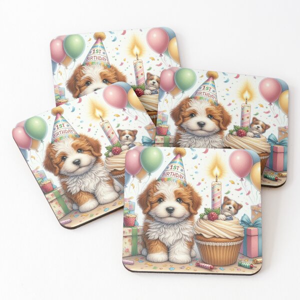 Item preview, Mini Bernedoodle 1st Birthday designed and sold by Wags & Tails.