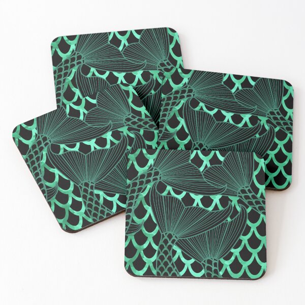 Item preview, Turquoise Mermaid Tail Pattern designed and sold by Sartoris Art.