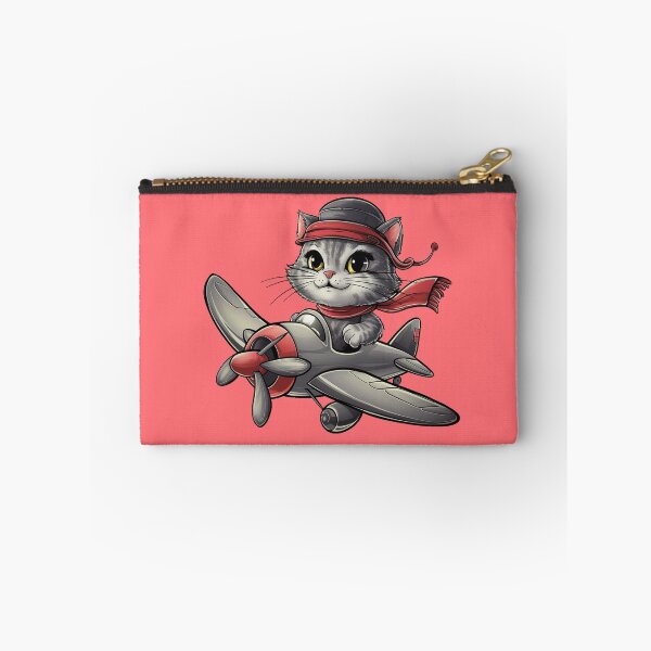 Item preview, A cartoon cat in a red scarf and hat piloting an airplane designed and sold by NiRia Spot.