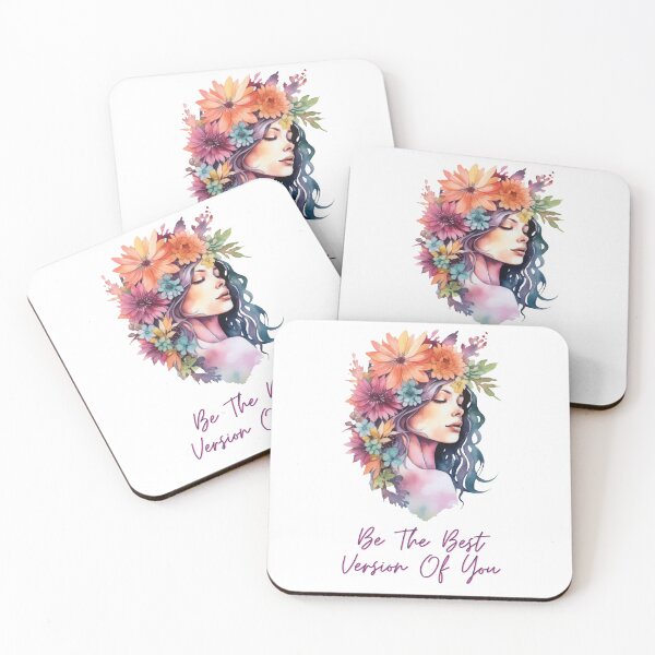Artikelvorschau, Sei die beste Version von dir selbst – inspirierender floraler Kunstdruck entworfen und verkauft von MaverickMarks.