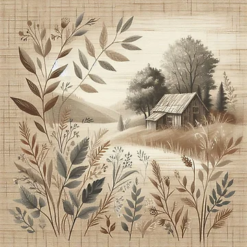 Artwork thumbnail, Countryside Charm Textile Design by Rui Fernandes