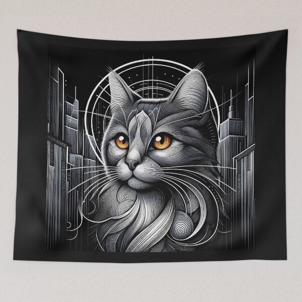 Item preview, Cyberpunk Cat City Escape designed and sold by zoughlal.