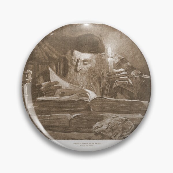 Item preview, Rabbi reading the Talmud. A difficult Passage of the Talmud, Judaica, Jewish History designed and sold by We-thePixels.
