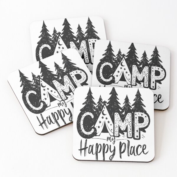 Item preview, Camp My Happy Place Outdoor Adventure designed and sold by Mosaic-97.