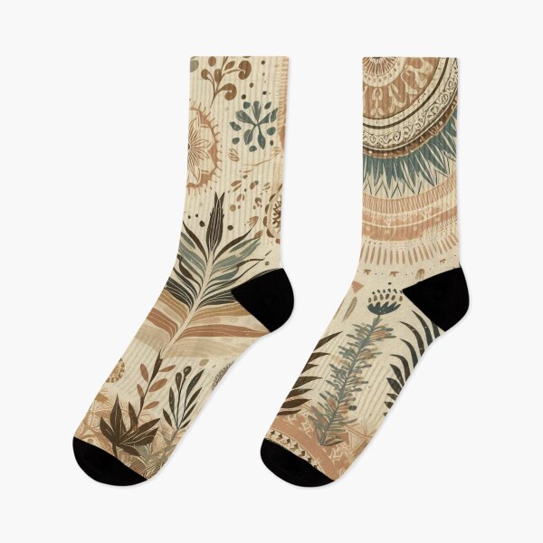 Item preview, Boho Fabric Pattern with Abstract Natural Motifs designed and sold by Rui Fernandes.
