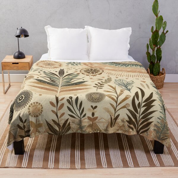 Item preview, Boho Fabric Pattern with Abstract Natural Motifs designed and sold by Rui Fernandes.