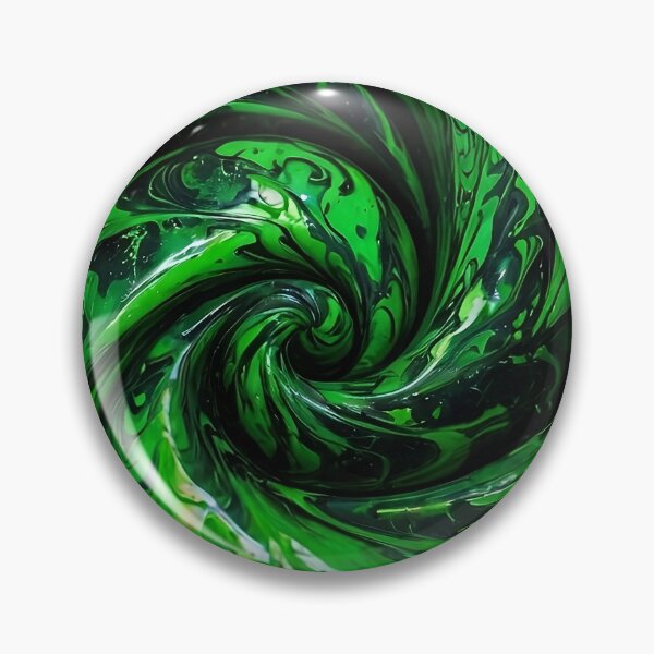Item preview, Dark Jade Waves, Liquid marble designed and sold by Designial.