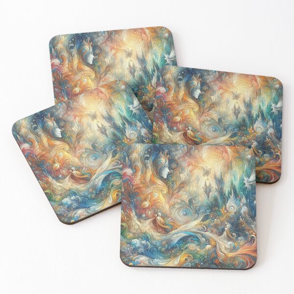 Item preview, Fantasy Fabric Pattern with Abstract Magical Landscapes designed and sold by Rui Fernandes.