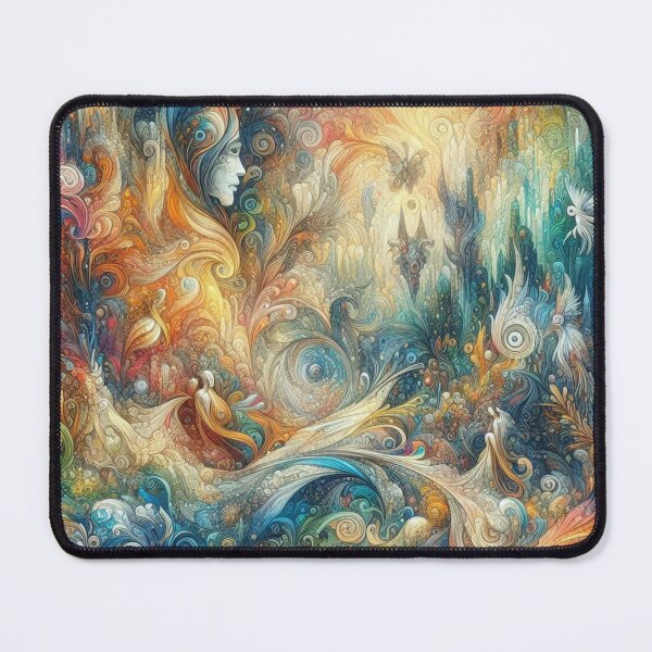 Item preview, Fantasy Fabric Pattern with Abstract Magical Landscapes designed and sold by Rui Fernandes.