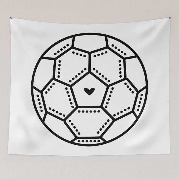 Item preview, Black line football ball  designed and sold by OM-lova.