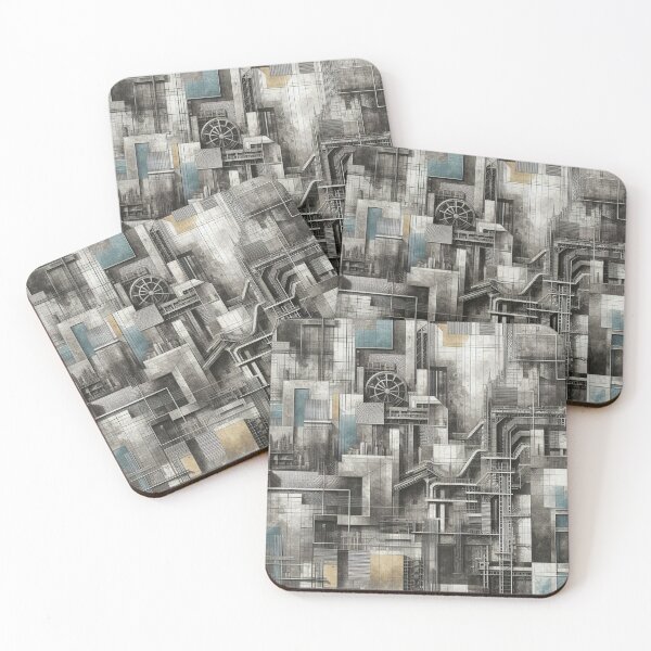Item preview, Urban Industrial Fabric Pattern: Concrete Textures and Geometric Shapes designed and sold by Rui Fernandes.