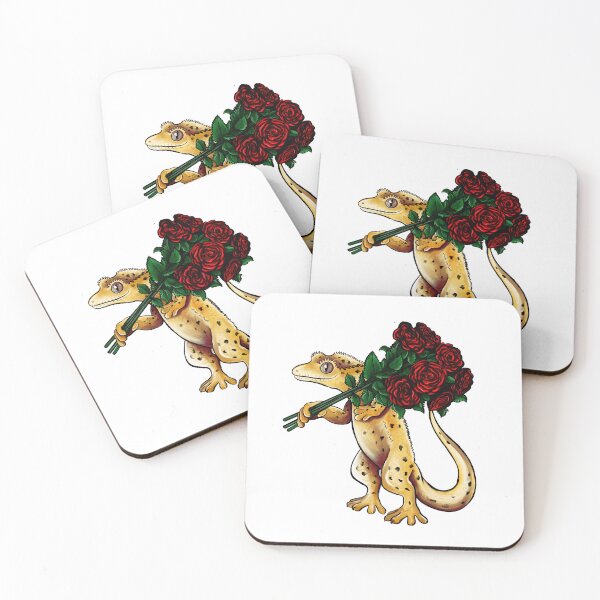 Item preview, Crested Gecko Valentine Day from Rosse Flowers Gift designed and sold by BeataY6Art.