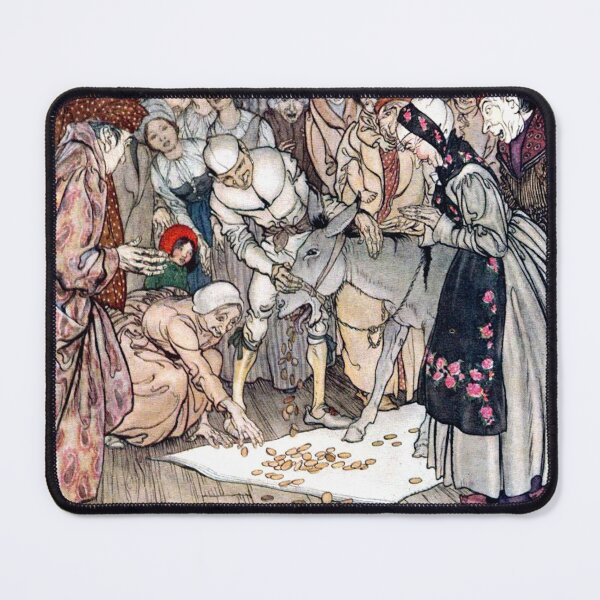 Item preview, The Wishing-Table, The Gold-Ass And The Cudgel In The Sack - Brothers Grimm - Arthur Rackham designed and sold by forgottenbeauty.