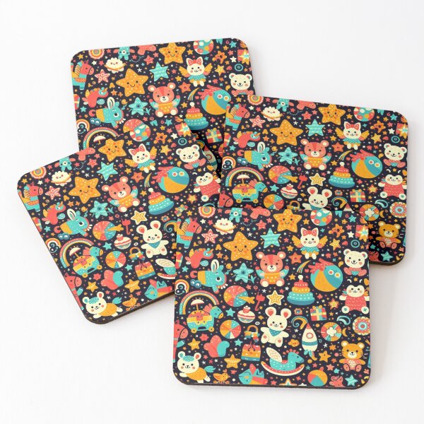 Item preview, Playful Stars & Animals Children's Fabric: Bright and Cheerful Designs designed and sold by Rui Fernandes.