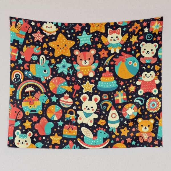 Item preview, Playful Stars & Animals Children's Fabric: Bright and Cheerful Designs designed and sold by Rui Fernandes.