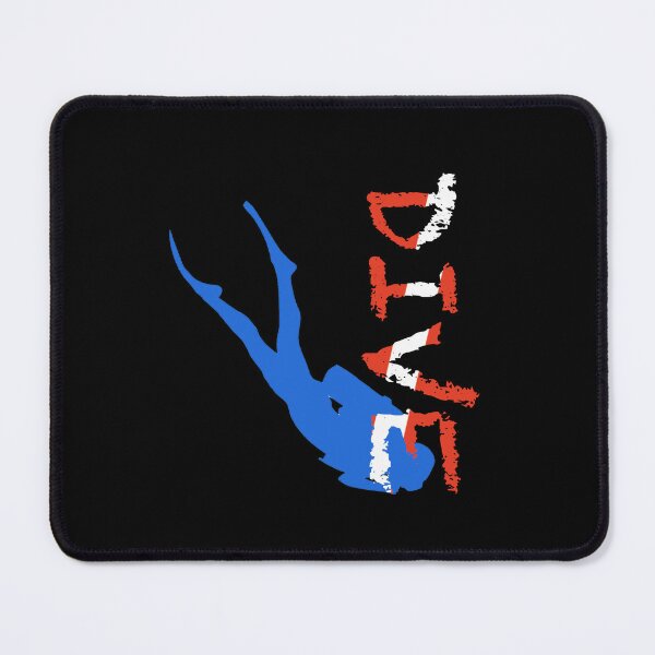 Item preview, Dive Flag - Dive Vertical and Diver Blue designed and sold by Gillesocean31.