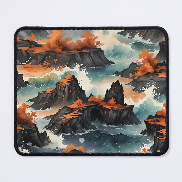 Item preview, The fire sea scapes on a remote island. designed and sold by murielsfaith.