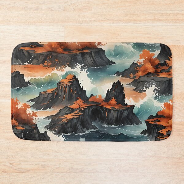 Item preview, The fire sea scapes on a remote island. designed and sold by murielsfaith.