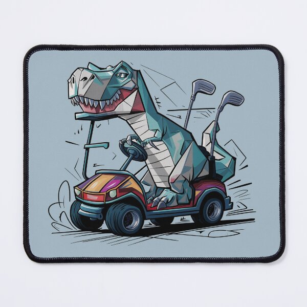 Item preview, Funny T-rex Dinosaur Driving Golf Cart designed and sold by Nature's Fancy.