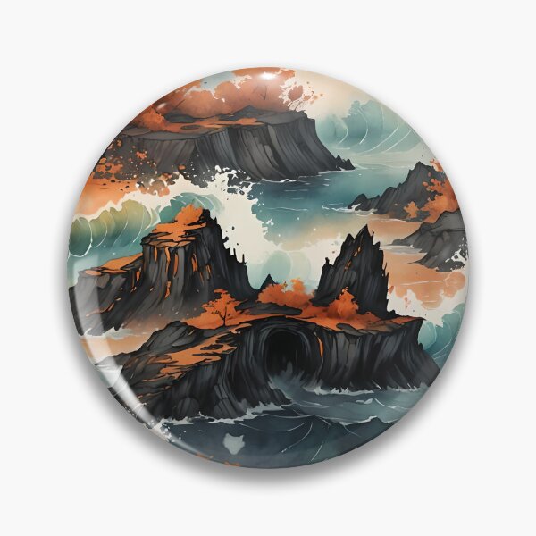 Item preview, The fire sea scapes on a remote island. designed and sold by murielsfaith.