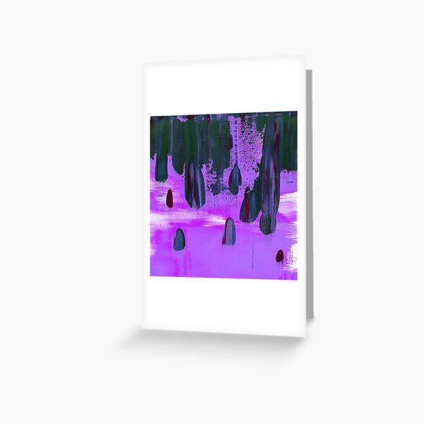 Drops - Purple Greeting Card