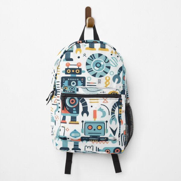 Item preview, Playful Robot Fabric: Cute Abstract Robots for Kids designed and sold by Rui Fernandes.