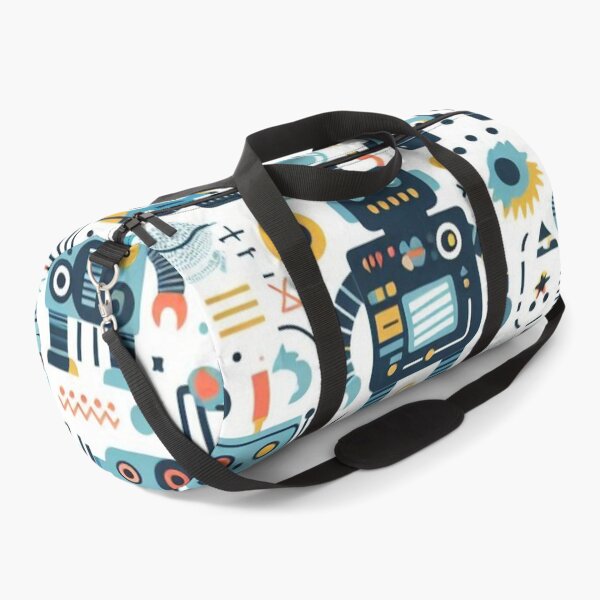 Item preview, Playful Robot Fabric: Cute Abstract Robots for Kids designed and sold by Rui Fernandes.