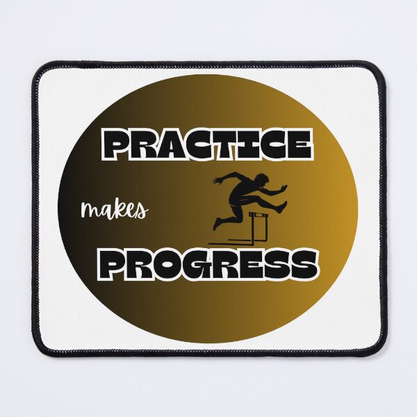 Item preview, practice makes progress, hurdles, designed and sold by IFarty.