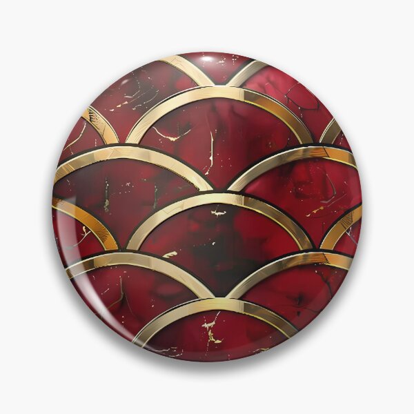 Item preview, “Dark Red Pattern Modern and Luxurious Golden Design” designed and sold by Art-Vortex-fr.