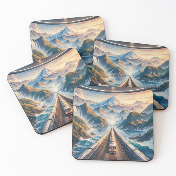 Item preview, train journey / forest and colorful landscape designed and sold by Constructive27.
