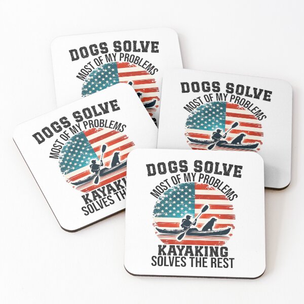 Item preview, Dogs Solve Most Of My Problems Kayaking Solves The Rest designed and sold by Zikassabi.
