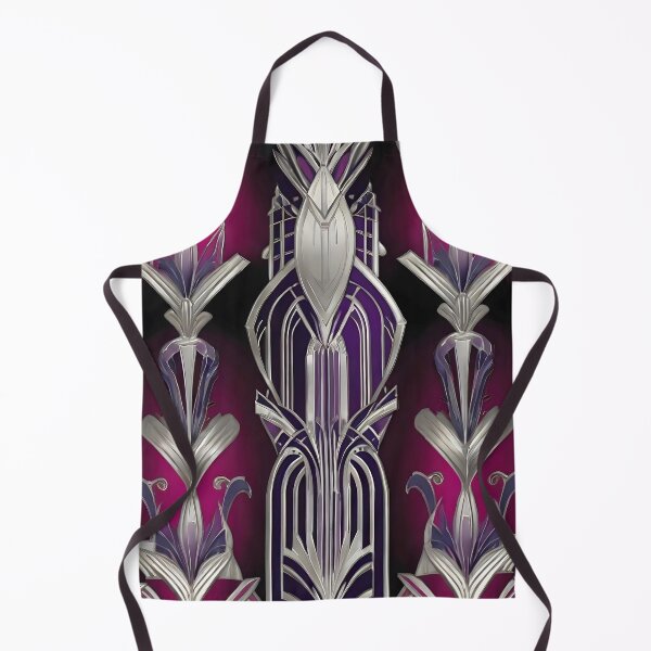 Item preview, Art Nouveau Silver and Fuchsia Pattern designed and sold by SloganExpress.