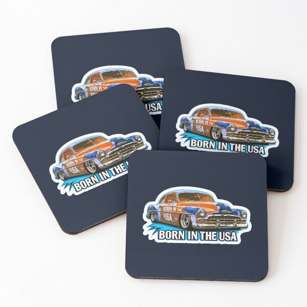 Item preview, Born In The USA Quote With Classic Vintage Car designed and sold by TheArtOfPat.